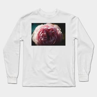 Dark Moody Passion Pink Rose Long Sleeve T-Shirt